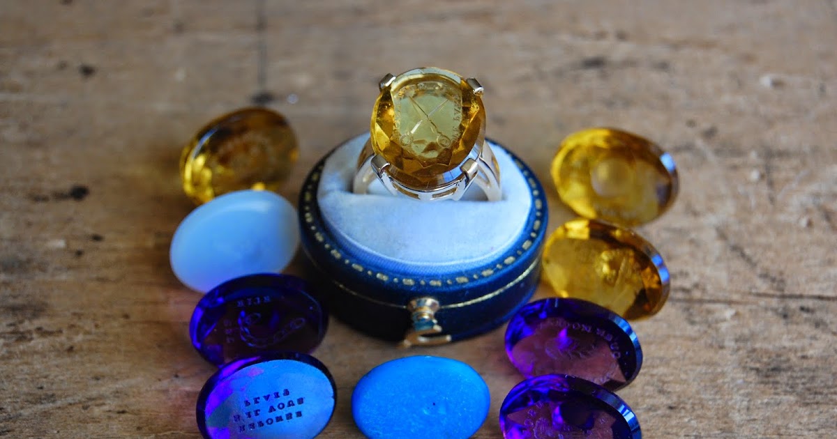 牛仔裤 复古牛仔裤 | 复古和古董珠宝：个性化维多利亚时代玻璃图章戒指