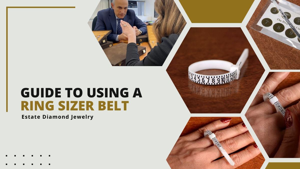 ring sizer belt with customer and on finger size