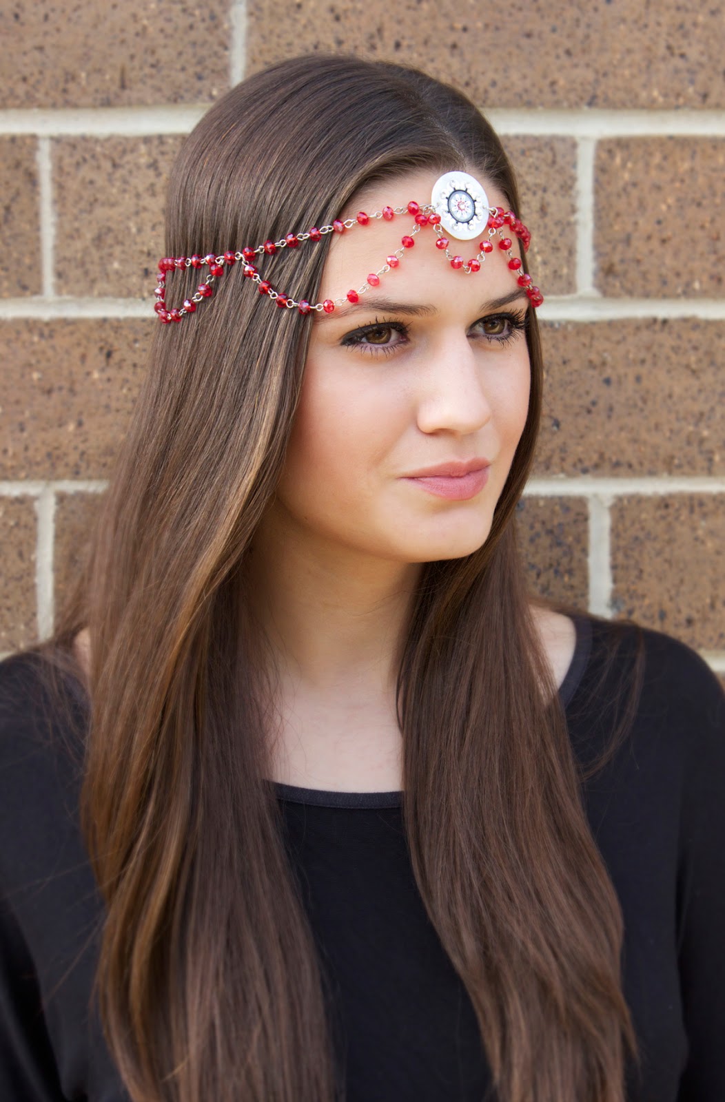 charming crystal beaded headband