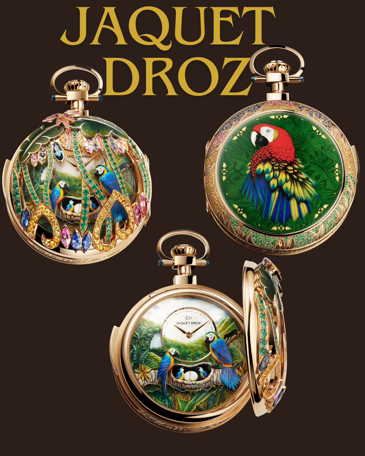 雅克德罗 (Jaquet Droz) 鹦鹉三问自动机怀表