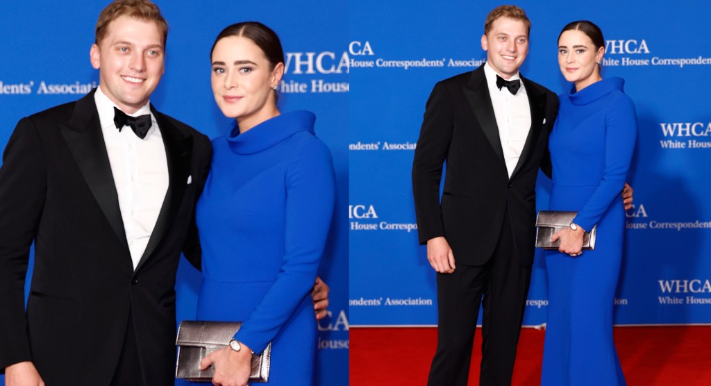 娜奥米·拜登身穿蓝色衣服参加 2024 年白宫记者晚宴