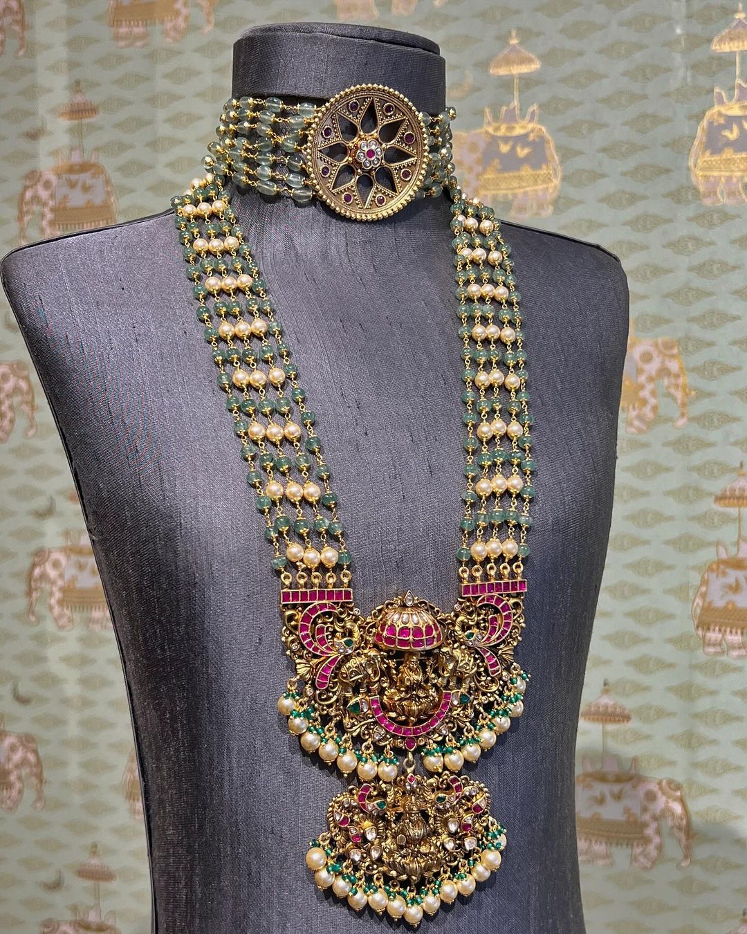 92.5 Silver Beaded Neck Sets From