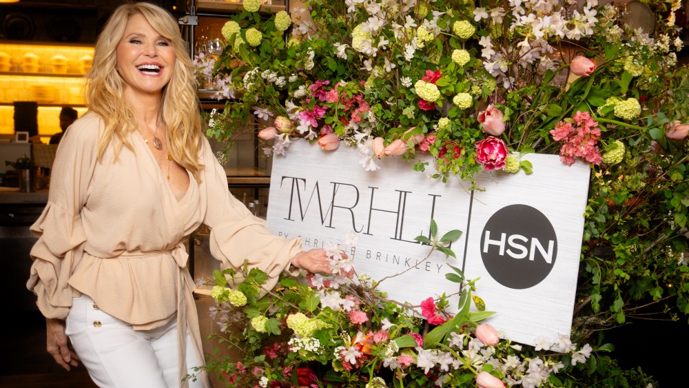 Christie Brinkley at her Twrhll event for HSN in New York.