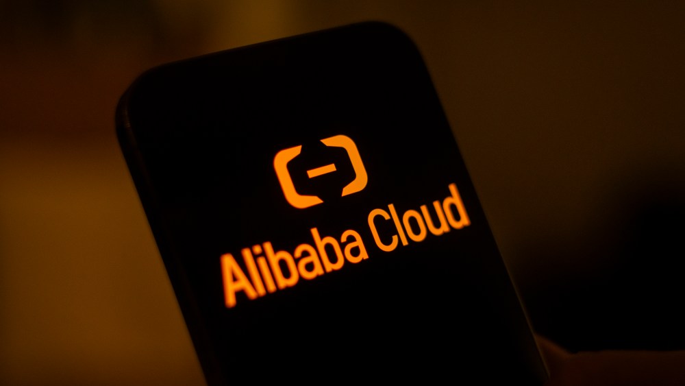The Alibaba Cloud logo is seen in this photo illustration taken on 10 November, 2023 in Warsaw, Poland. (Photo by Jaap Arriens/NurPhoto via Getty Images)