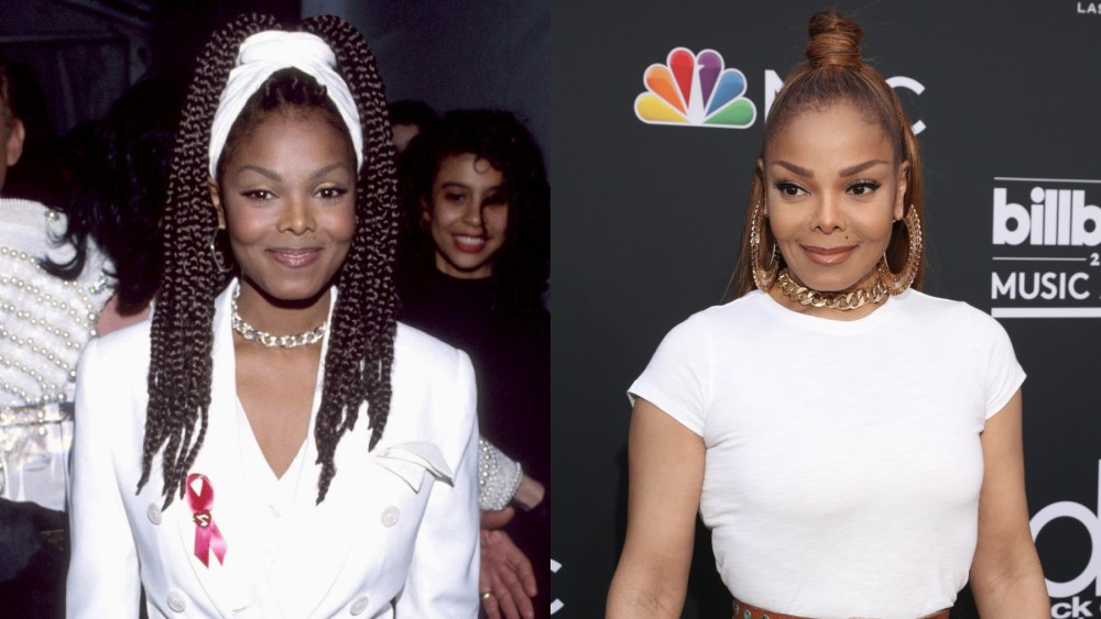 Janet Jackson in 1993 and 2018, red carpet, Grammys