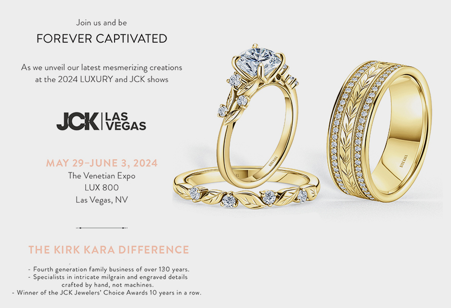 在 Luxury 和 JCK 欣赏 Kirk Kara 精致的订婚系列