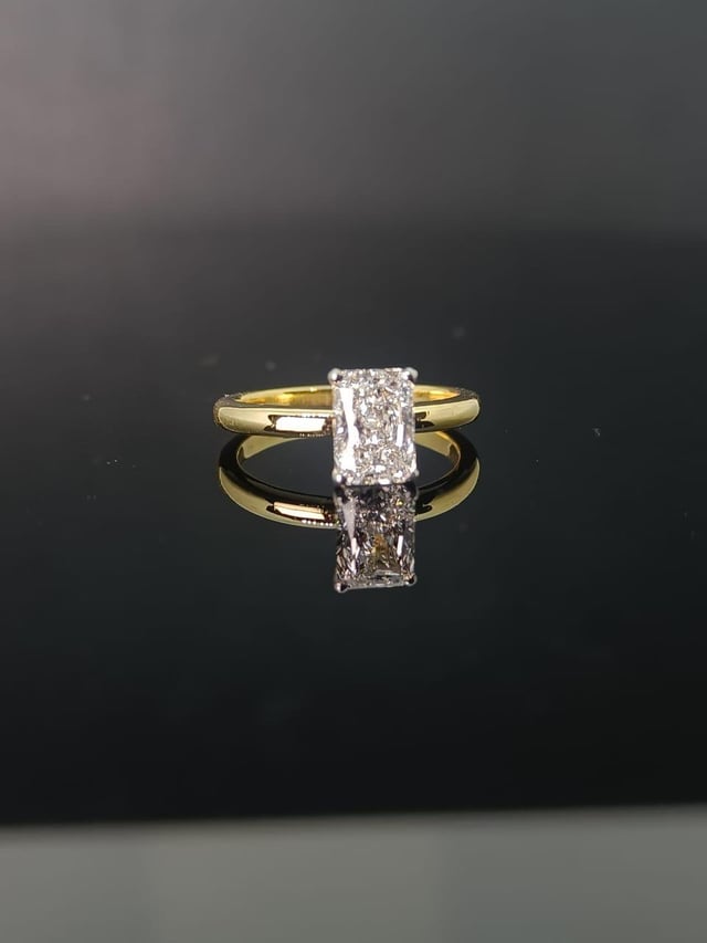 14k 金辐射切割戒指！