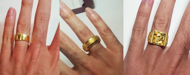 这三款中哪款金戒指适合30岁的男士？