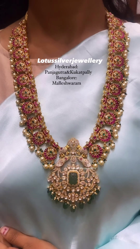 Temple and Polki Necklace Collection From 'Rajatamaya'