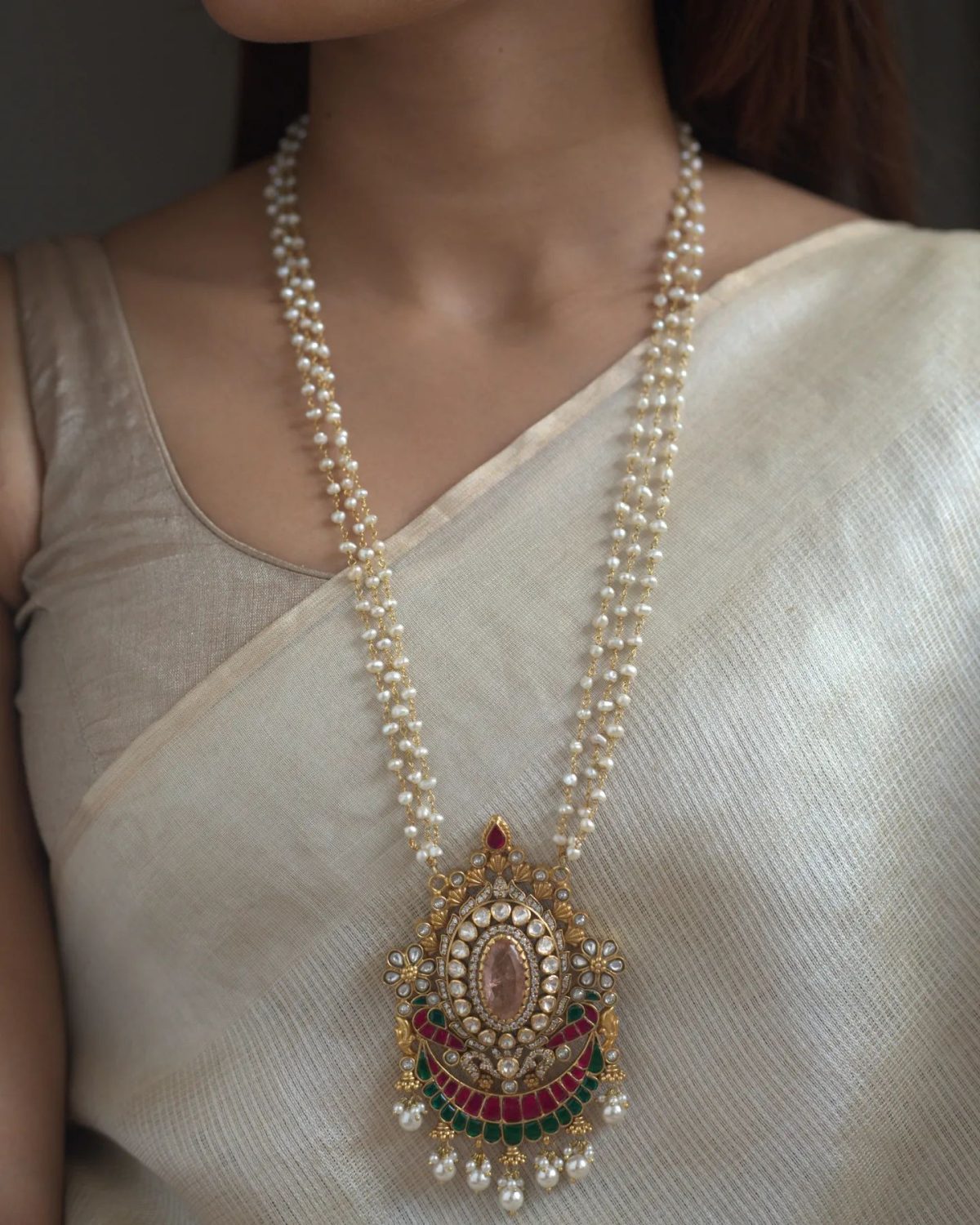 Long Malas with Kundan Pendants From