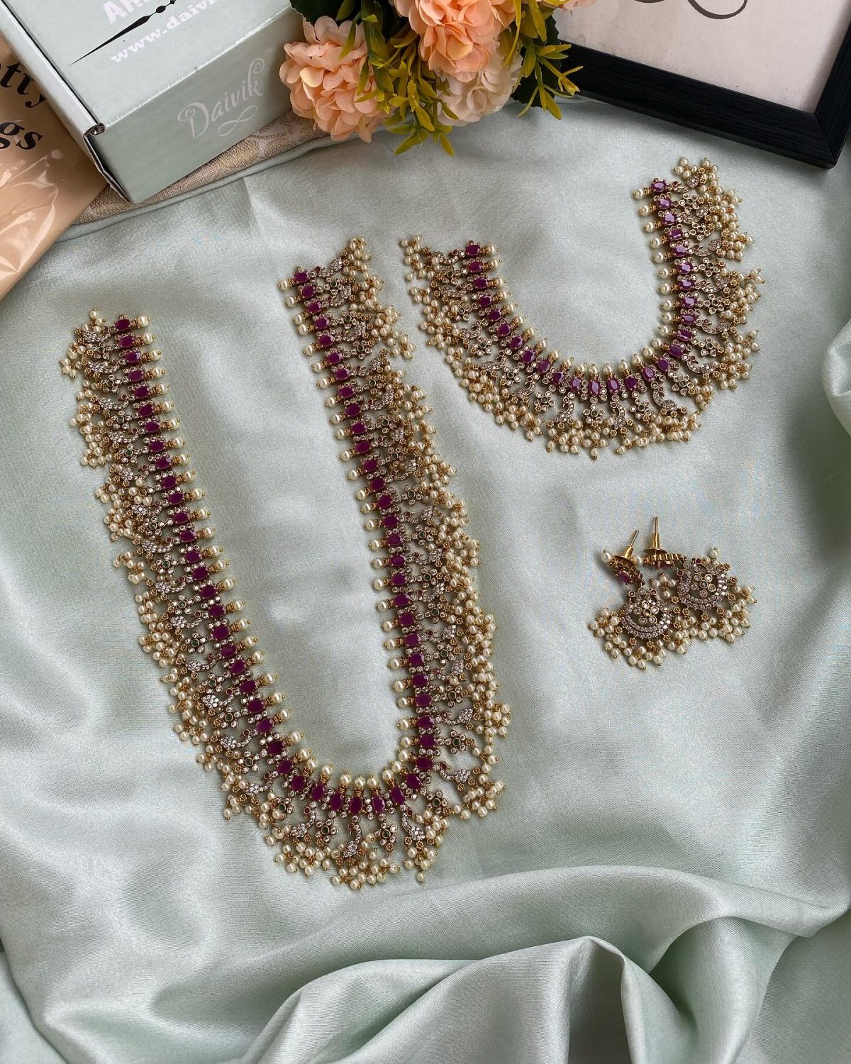 Short and Long Guttapusalu Necklace Combo From