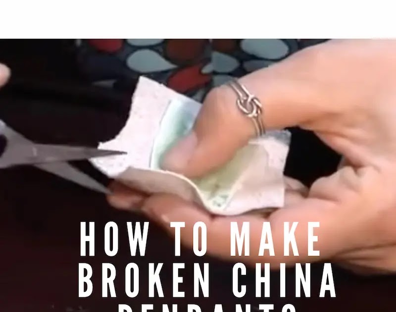 使用破损陶器或使用皮革/宝石串珠废料制作瓷器吊坠的教程