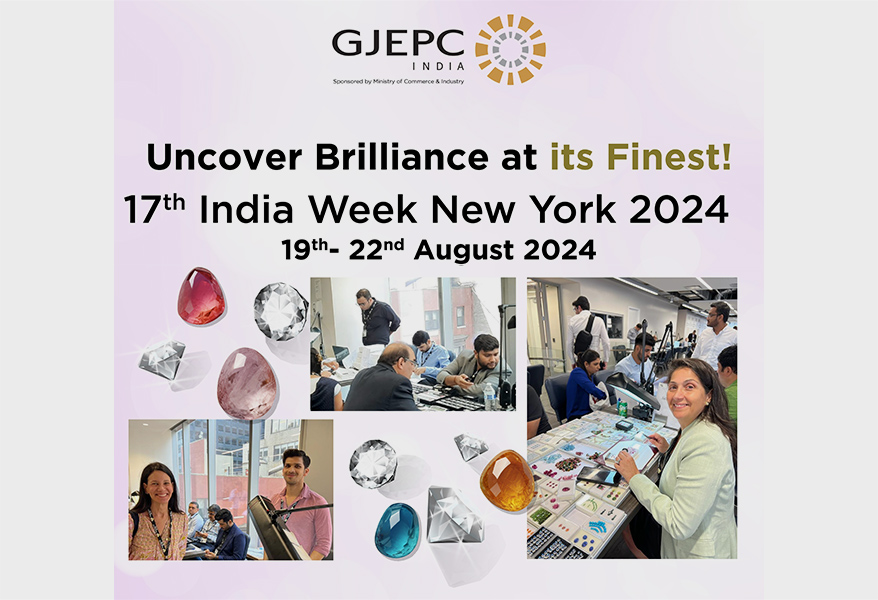 纽约钻石经销商俱乐部印度周、即将在印度秋季举行的 GJEPC 展会