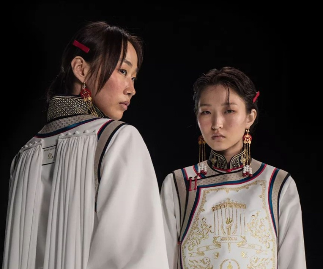 蒙古队身着奥运队服夺得金牌