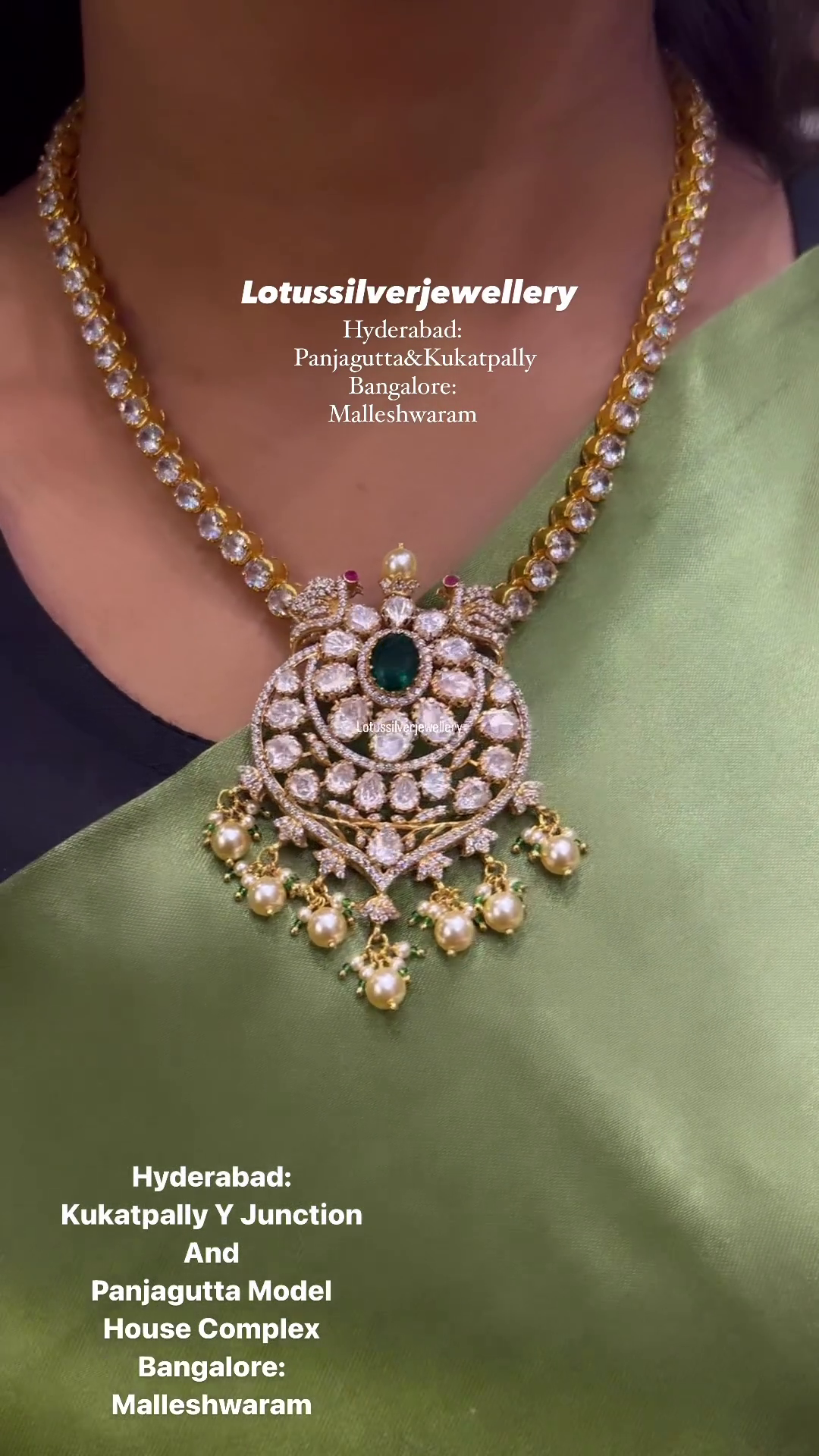 Gold Antique Kundan Bridal Necklace From 'Sri Amman Jewellers Erode'