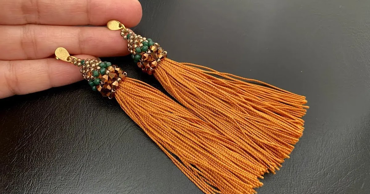 3 种不同风格的流苏/宝石串珠耳环