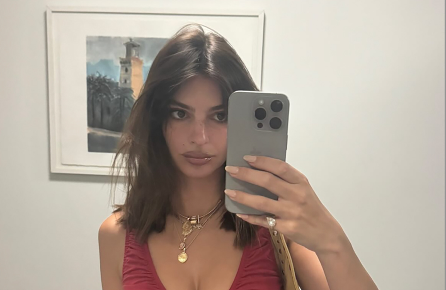 Emily Ratajkowski Steps Out in New York Wearing Personalized Jewels