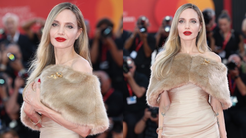 Angelina Jolie attends the red carpet premiere of "Maria" during the 2024 Venice Film Festival on Aug. 29, Tamara Ralph