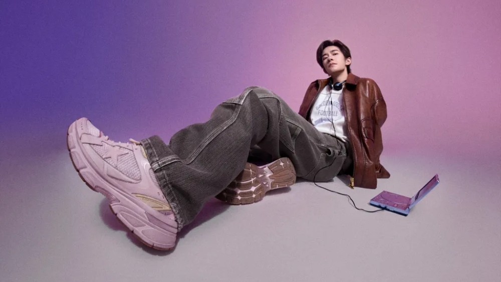 Golden Goose's global brand ambassador Jackson Yee fronts the Lightstar sneakers' ad campaign.