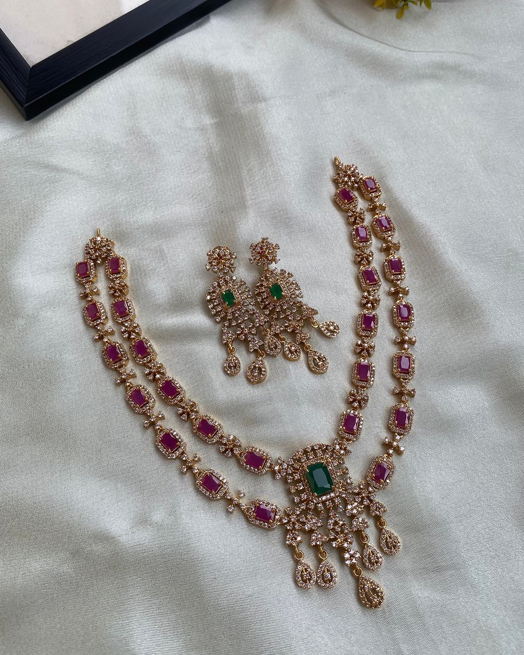 Imitation Two Layered Stone Necklace From