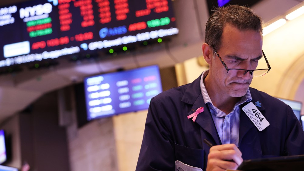 Trader at the stock market