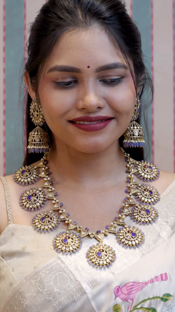 Tanzanite Peacock Victorian Necklace From 'Ithihaasaa'