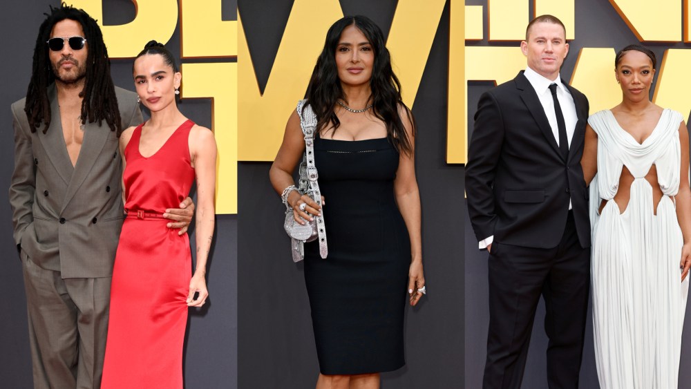 Lenny Kravitz and Zoë Kravitz at the European premiere of “Blink Twice” at the Odeon Luxe Leicester Square on Aug. 19, 2024, in London.