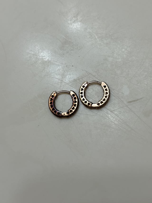 潘多拉 14k 玫瑰金耳环