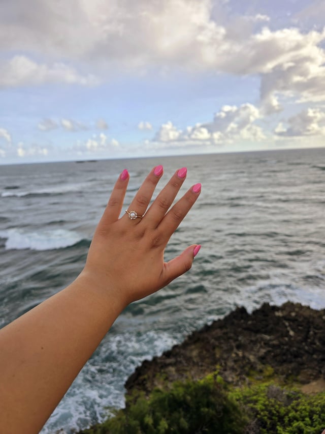 我华丽的订婚戒指！