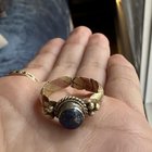 异国情调的铜/银/镀金青金石戒指