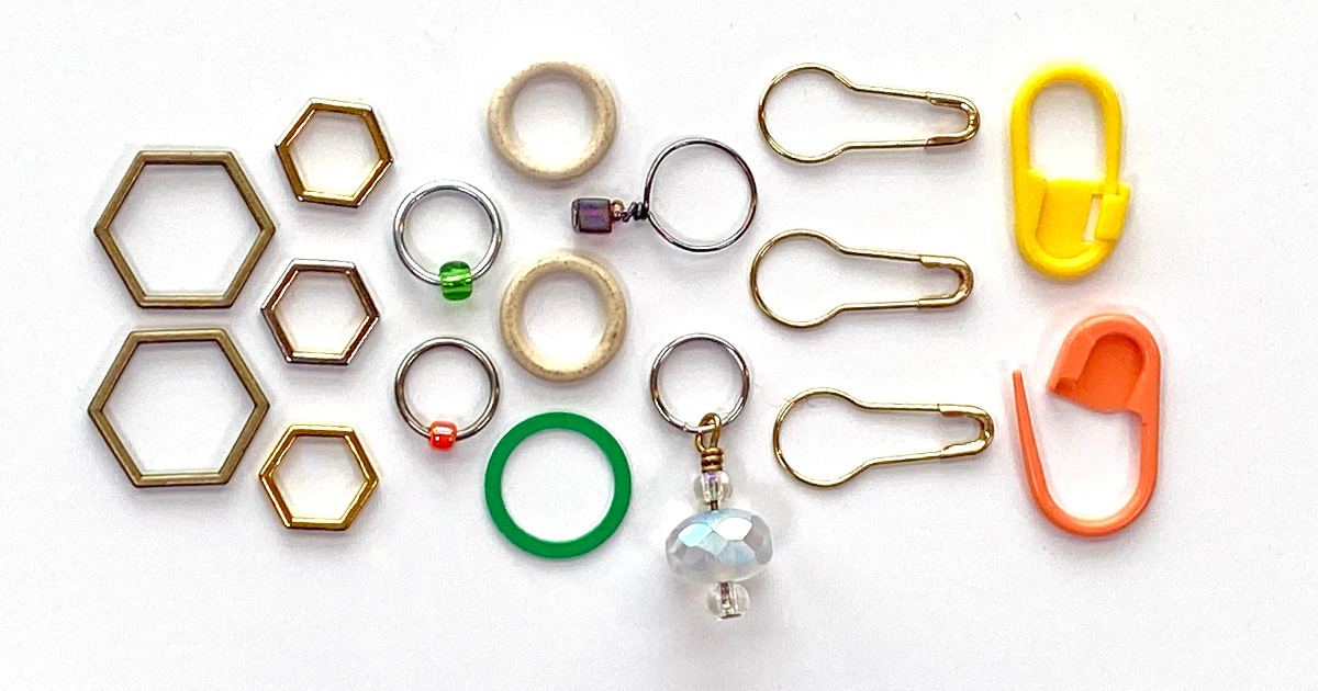 A selection of stitch markers