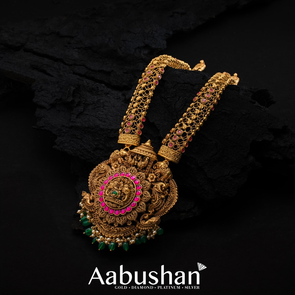 Traditional Antique Finish Long Necklace From