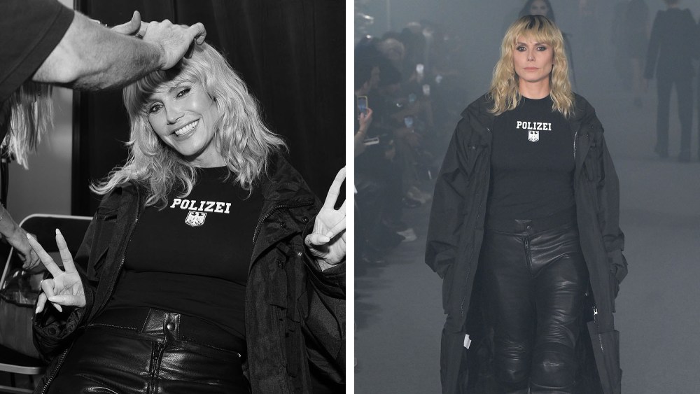 backstage, heidi klum modeling first time at paris fashion week, vetements spring 2025 fashion show