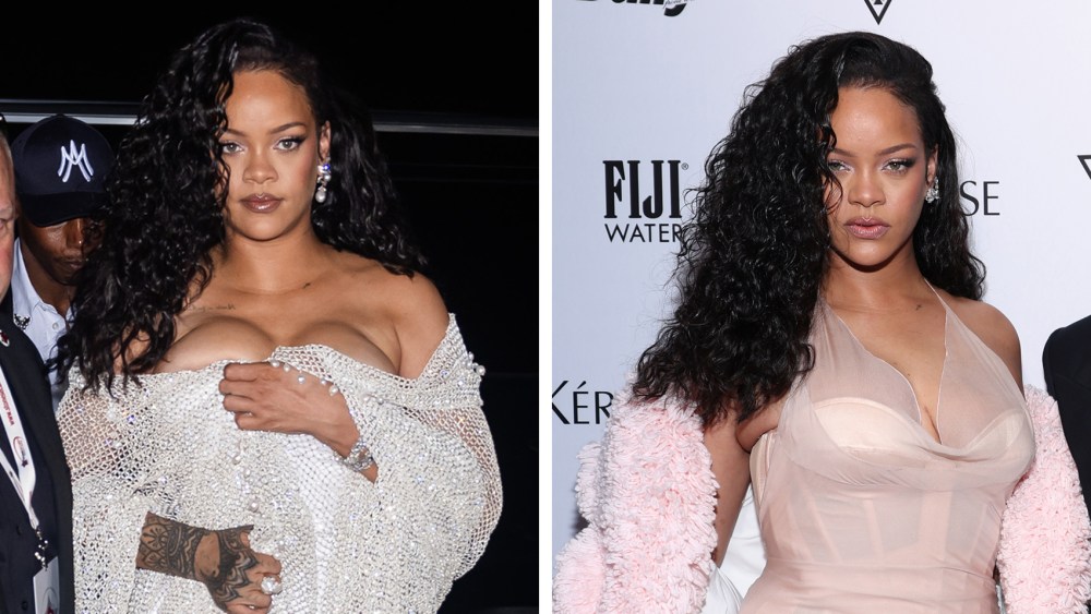 (L-R): Rihanna arrives for Alaïa's spring 2025 New York Fashion Week show; Rihanna attends The Daily Front Row's 11th Annual Fashion Media Awards at The Rainbow Room on Sept. 6, 2024 in New York City.