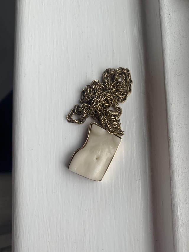 我用从我的狗那里偷来的骨头制作的小项链​​:)