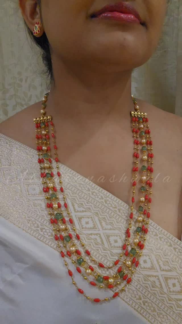 Premium Temple Beads Long Necklaces From 'Kruthika Jewellery'