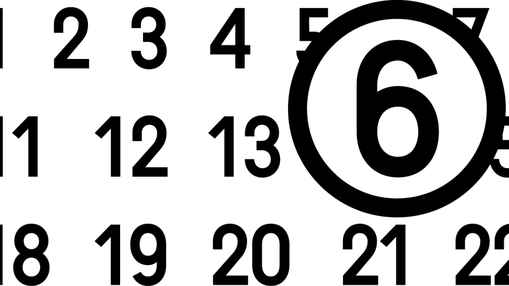 MM6 Maison Margiela's signature numeric branding.