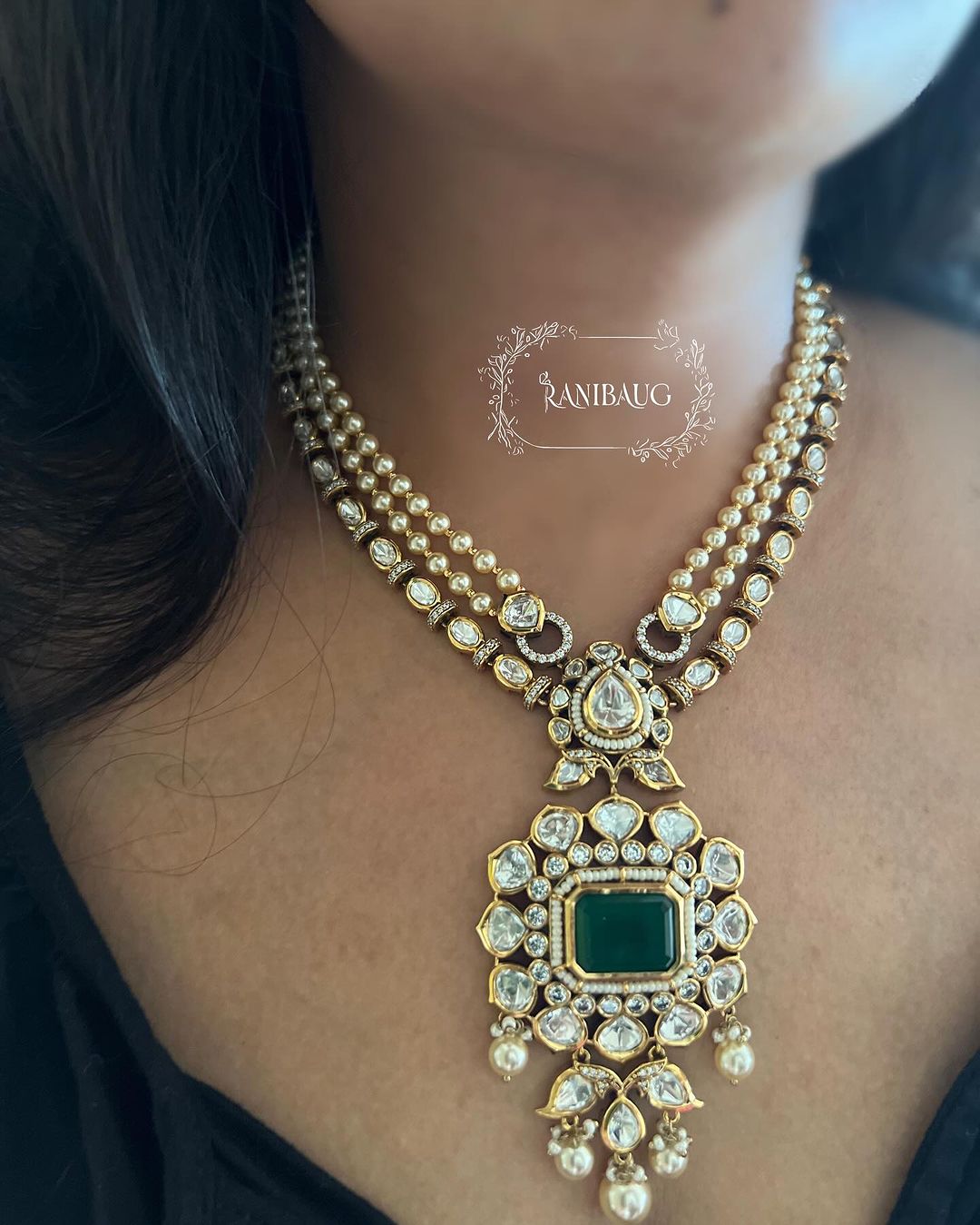 Imitation Coral Beads Jewellery Set From 'Arjunaaz'