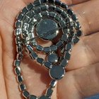 2nc 蓝色宝石水滴胸针图像 - 胸针背面