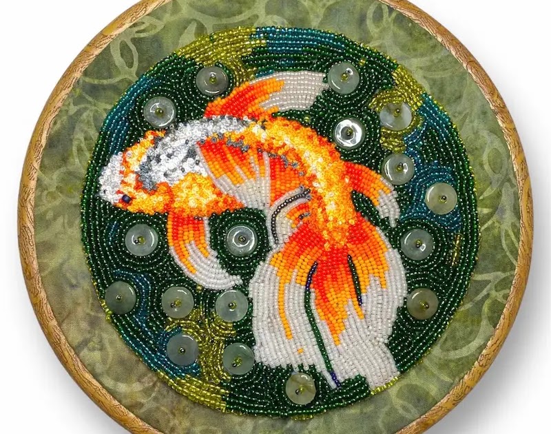 美丽的串珠珠宝教程和 HannahRosnerDesigns / The Beading Gem 的串珠墙壁艺术