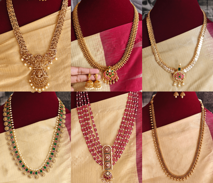 Bridal Long Haram Sets From 'Harshi Anbu Jewels'