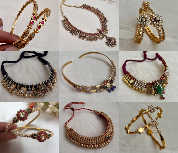 Pearl Studded Ruby &Green Stones Bangles From 'House of Taamara'