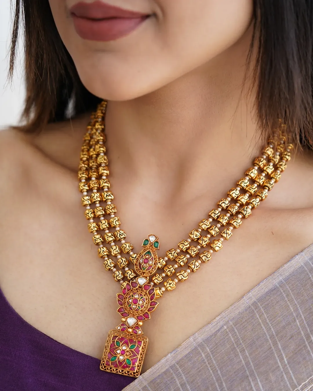 Traditional Radha Krishna Necklace From 'MPS Jewellers Jayanagar'