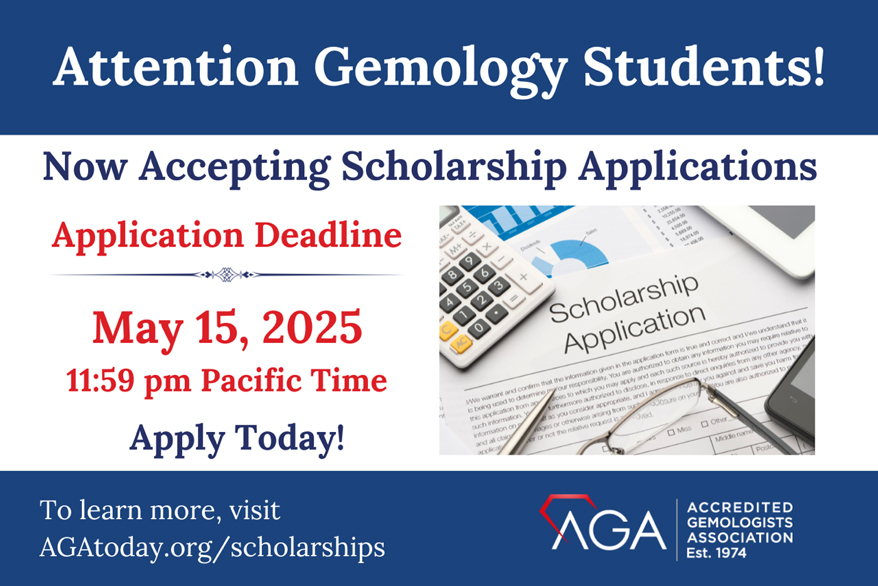 Accredited Gemologists Association Opens Applications for the 2025 AGA Gemological Scholarship Program