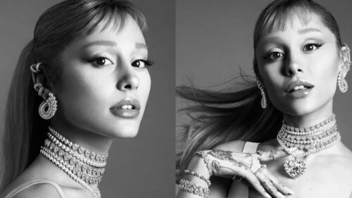 Ariana Grande携带Ariana X Swarovski概念