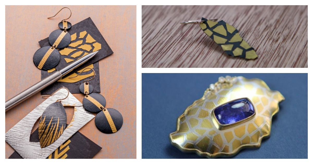 ABOVE: Keum boo jewelry techniques allow you to add delicate gold foil to your pieces without investing a fortune.