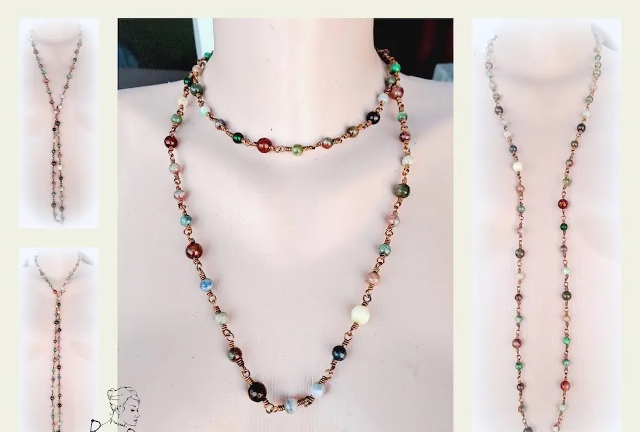 设置不同的方式穿长项链 /装饰珠宝