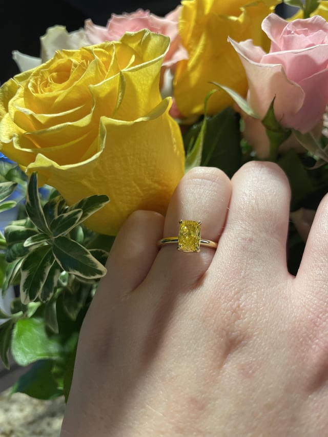 因为每个人都散布黄色钻石