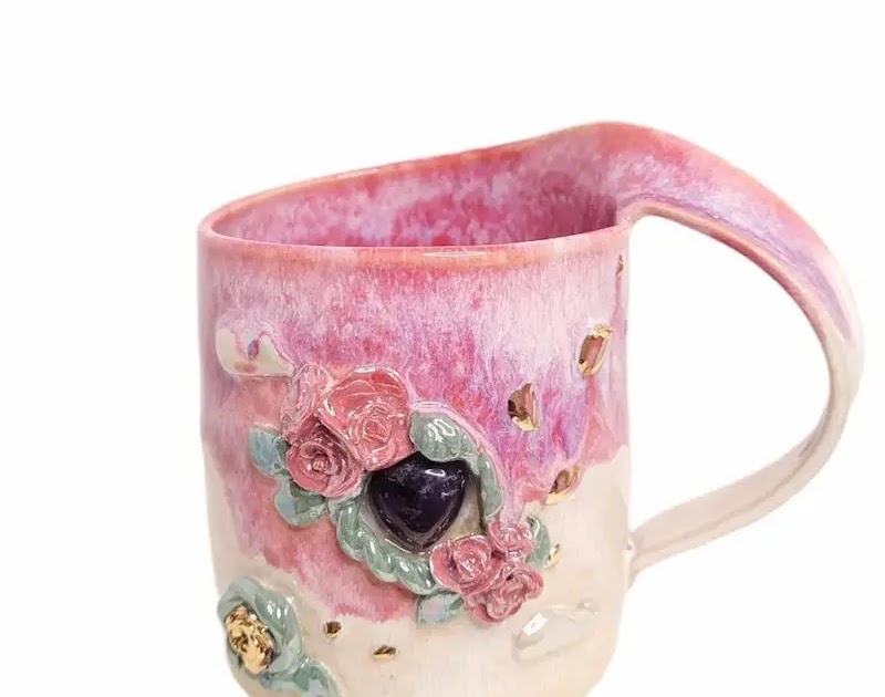 手工宝石的陶瓷杯