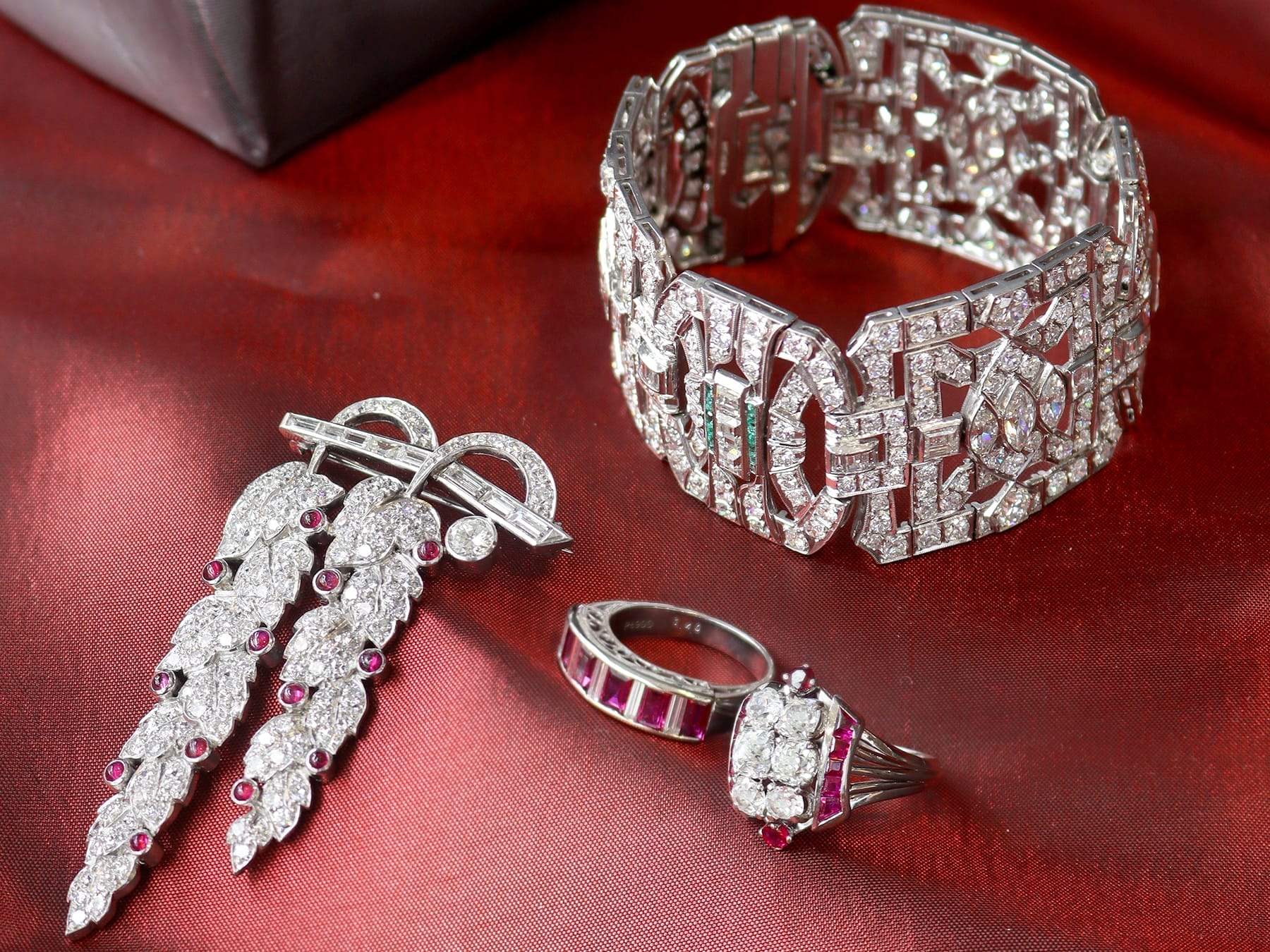 art deco ruby jewellery